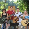 URJ Crane Lake's 2007 songleaders (l to r) - Rebecca, Nick Burka, Jona Muchin, & Sara Kheel
